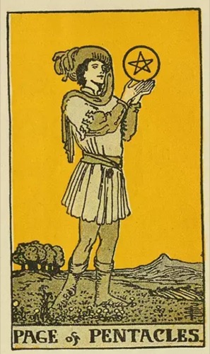 五角星侍从塔罗牌